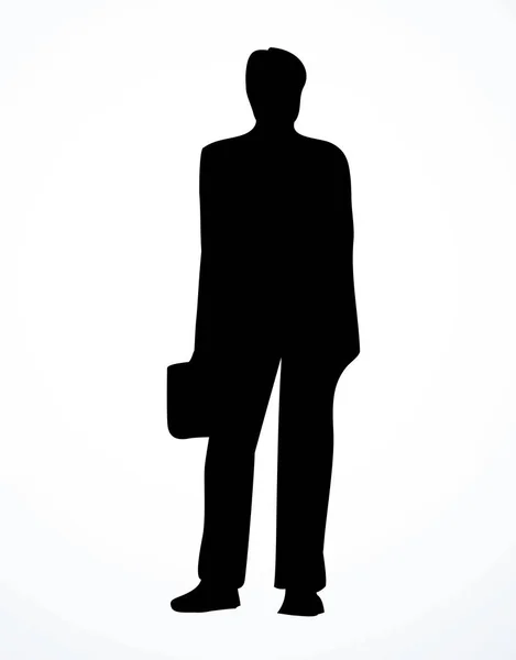 Dospělý Zaneprázdněný Právník Člen Oblek Chlap Avatar Tělo Pózovat Pohled — Stockový vektor