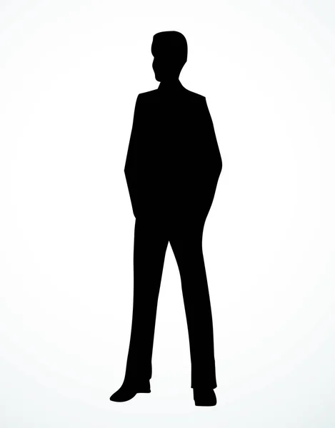 Anggota Layanan Sibuk Dewasa Avatar Lengan Pinggul Tubuh Pose Logo - Stok Vektor