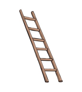 Taslak siyah mürekkep kalem el çizilmiş büyük, uzun, uzun, yenileme işçisi başlat Umut seviyesi çıkış nesnesi set tasarım retro sanat karalama tarzı ulaşır. Dikey ön görünüm basit duvar yazı arkaplanı