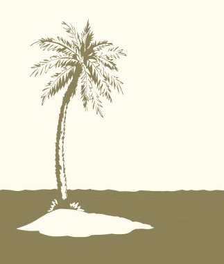 Eski yalnız umut yalnızlığı beyaz güneşli gün batımı gökyüzü yazı uzayı. Siyah el, 1 iplik çizdi ve konsept logo simgesini kaybetti. Retro sanat karalama çizgisi komik çizgi film tarzı komik gezi manzarası