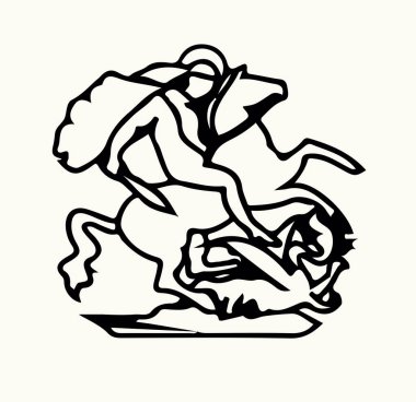 Kapalı kırmızı Avro Kutsal Gururlu Adam Paltolu Şövalye Savaş Gragon Birlik Şekil Görünümü Kağıt Metin Mekanı 'nı kazandı. El çizimi siyah çizgi sanat dünyası. Erkek ödül barışı. Logo etiketi çerçevesini seçin.