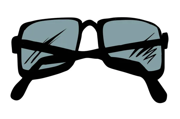 Modello Oculare Unisex Polarizzato Raggi Sfondo Chiaro Mano Libera Contorno — Vettoriale Stock