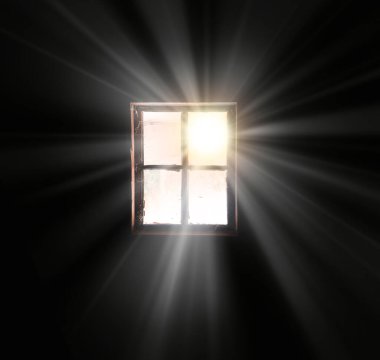 Rusty urban past age small empty blank farm stone mold lodge scene dim hole bright sunny shine ray lit white sky. Bad broken decay crack destroy ruin worn pane web gloom messy border wall text space
