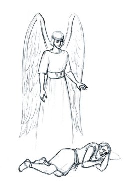 Geçmişe dönük zavallı Yahudi, baba oğul dua eden, doğum yapan, dünyayı gezen, yer taşı kara beyaz gökyüzü mesaj uzayı. Doğu Arap kumaşı. Kalem el çizilmiş. Yüce Tanrım konuş.