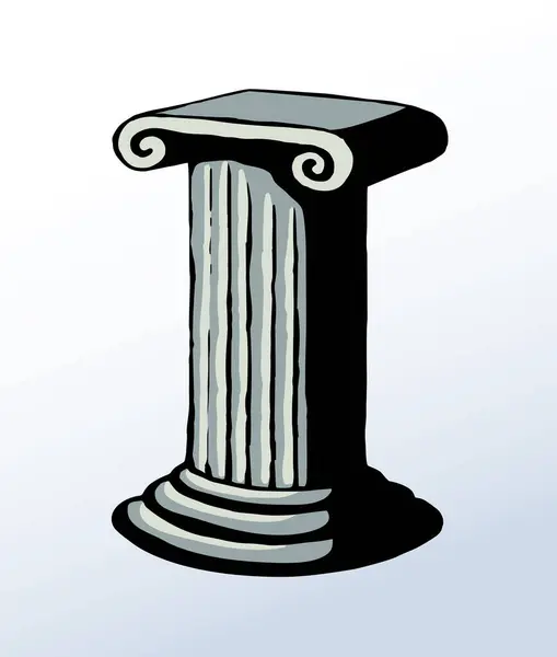 Age Dorique Orné Marbre Rome Voyage Temple Décor Sculpter Pylône — Image vectorielle
