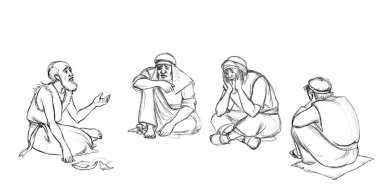 Üzgün Asyalı Yahudi dilenci duası, yardım diliyor. Doğudaki zavallı, yırtık, kirli giysi. Üzücü, zavallı erkek, Yahudi koltuğu. Stres çığlığı.