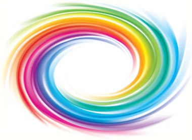 Vektör modern yaratıcı harika eddy fütüristik Festivali mutlu aqua fon canlı çok renkli parlak çizgili püskürtme dalgalanma küre kıvrılmış. Closeup görünümü metin ortada yer alan huni ile