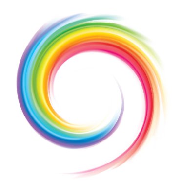 Modern eddy festival happy surfac vivid multi color range glossy curly dizzy shape border center spray ripple ring. Closeup view text space light glow white wash whirlwind symbol sign icon logo design
