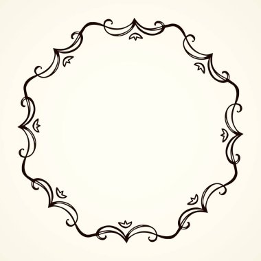 Eski sevimli romantik kitap kurdelesi kıvrımlı fiyonk etiketi beyaz kağıt arka planda izole edilmiş. Freehand siyah mürekkep ana hatlarıyla çizilmiş kıvrımlı köşe çizimi sanatsal kırsal kıvrımlı karalama tarzı.