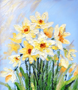 Parlak modern gouache boya pastel eskiz desen görünümü. Canlı el çizimi akrilik botanik tomurcuk sapı bitki posası retro yaratıcı kağıt kanva fırça tebrik kartı tarzı. Turuncu renkli gri gökyüzü sahnesi