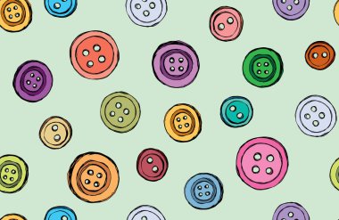 Yeşil giyim dekor dekor üzerine kurulmuş modern sevimli çivi tokası aracı. Parlak çoklu renkli obje amblemi eskimiş sanat karalama stiliyle metin için malzeme alanı üzerine çizilmiş. Görüntüyü kapat