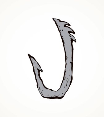 Yaşlanmış fildişi kemikli çene mağarası müzesi eseri. Beyaz kağıda kazınmış siyah mürekkep kaplama karikatür karikatüründe avcı amblemi tasarımı çizilmiş. Ayrıntılı görünümü kapat