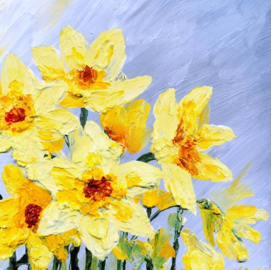 Parlak modern gouache boya pastel eskiz desen görünümü. Canlı el çizimi akrilik botanik tomurcuk sapı bitki posası retro yaratıcı kağıt kanva fırça tebrik kartı tarzı. Turuncu renkli gri gökyüzü sahnesi