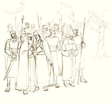 Kutsal Tanrı, erkek, insan, Yahudi, Tanrı inancı ödünç verdi. Karanlık gece, ölüm tuzağı sahnesini çeker. El yapımı İsrail zırh ordusu günahkar kalabalık şefi gel ve öldür Kurtarıcı Mahkeme Günah eskizini çiz Yahudi İncil sanatı