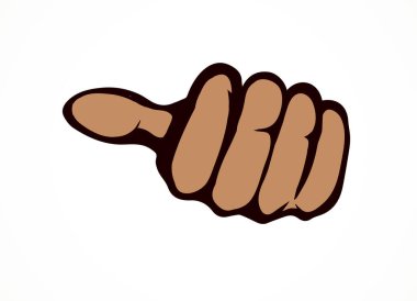 Eski gövde, beyaz kağıt üzerinde metin için oy işareti fikrini gösteriyor. Freehand 'ın ana hatları siyah mürekkep. Medya logosu piktogram amblem rozet konsepti. Eskimiş sanat karalama tarzında baştan savma. Görüntüyü kapat