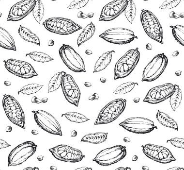 Büyük eski kuru theobroma beyaz düşkün ayarla. Siyah mürekkep elle çizilmiş menü nesne logo işareti simgesi tasarım yarım yamalak sanat antika doodle kazınmış stil tükenmez kalemle kağıt ambalaj üzerinde anahat. Closeup görünümü