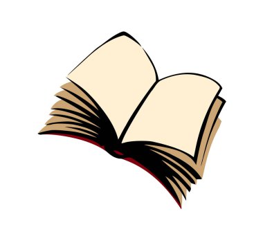 Açık kitap. Vektör karalama sembolü
