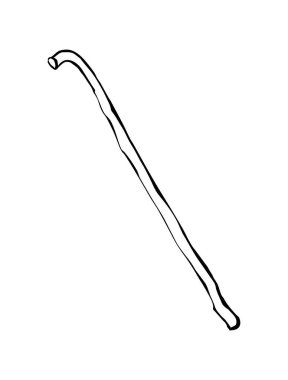 Kutsal İncil 'in büyüğü Musa' da Tanrı inancı var. Bilge, sihirli, düzenbaz, el değneği, kol perisi. Siyah çizgi çizilmiş çizim, çizim logosu.