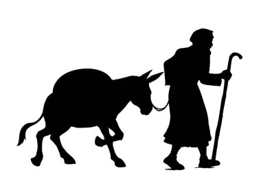 Baş haham, baş öğretmen Peter, beyaz insan tanrısı inanç hikayesi sanatı hakkında vaaz veriyor. Orta Doğu Asyalı bornoz giysisi kadın bedevi kız Mary eli arkadan çekilmiş kol arkasına bak kurşun kurşun gibi ağla