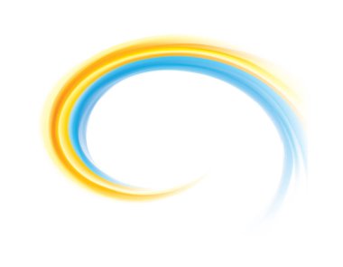 Parlak renkli, radyal kıvrımlı şerit çizgisi ipek kumaş kurdele karışımı sendika. Modern çizim web sanatı kavramı girdap sanatçısı simgesi dekor sosyal savaş suyu birliği tasarımı ışık beyaz metin alanı kartı