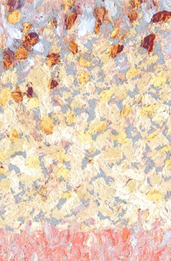 Neşeli pastel, romantik gouache hafifçe kağıt, sevimli metin alanı, retro spot tarzı. Büyük fırçalı el, taze lekeleri, yumuşak kremsi bej tuvali kapladı. Macro görünümü yaşlılık grunge duvar boyası krem rengi