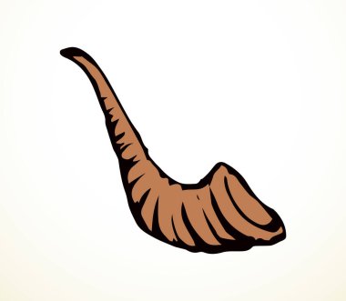 Yakın plan beyaz kabile çağı inek kasesi fincanı büyük siyah çizgi el çizimi halk şarabı amblemi çizimi eskiz sanat sukkot tovah melodisi kutsal yeni yıl shanah tova selamlama ses stili