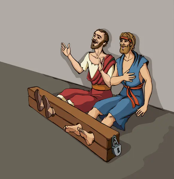 Heiliger Segen Heiliger Gott Jesus Jude Zerrissenes Kleidtuch Sitzen Römische — Stockvektor