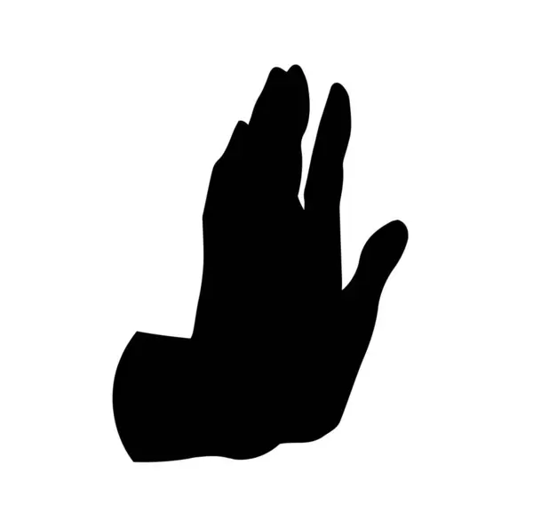 Close View Cool Girl Body Five Finger Thumb Signal Idea — Stock Vector