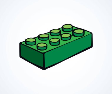 Canlı, yeşil, büyük, düz bina yapıcı yapboz tamir seti beyaz metin alanı arkaplanını kapatın. Parlak mutlu renk el çizimi komik tasarım nesne amblemi modern web sanat karalama komik keyif tarzı