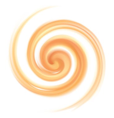 Girdap sanatı hareketi beyaz arkaplanda sevgi dolu metin alanlarını dalgalandırıyor. Güzel kıvrımlı yüzey yumuşak terracotta rengi. Saf taze havuç, kavun, balkabağı, kayısı, limon tatlı şurubu.