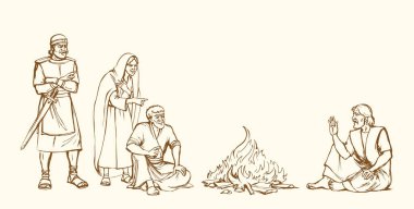 Vektör çizimi. Yerde oturan adam.