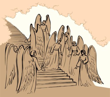 Aziz Seraph meleği efsanevi kahraman kilisenin en büyük umudu. El yapımı güç kutsal eski mucize giysi insan ruhu sineği kalk ayağa kalk inanç efsanesine ulaş dua et eski efsane sanat eskizi