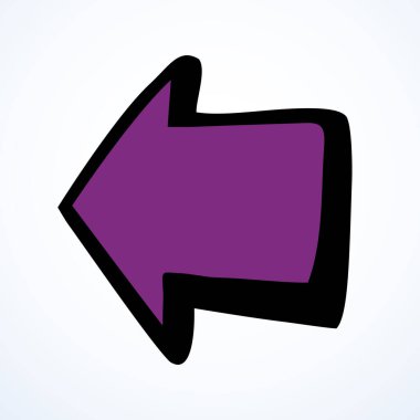 Close up cute down side grunge artist ui white paper backdrop text space. Freehand outline black ink paint way logotype emblem insignia design sketchy clip art modern contour scribble style brush label