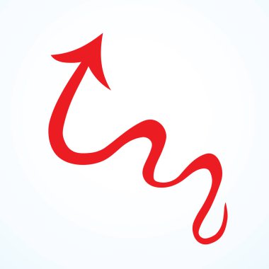 Close up cute down side grunge artist ui white paper backdrop text space. Freehand outline black ink paint way logotype emblem insignia design sketchy clip art modern contour scribble style brush label