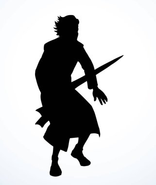 Şeytani tehlikelere karşı cesur yaşlı, yetişkin, erkek, savunma eli güçlü, Yahudi insan Peter bıçağını çekti. Savaş Kuvvetleri çatışması İncil 'de geçen David hikâyesi kumaş sanatı haydutu hırsız hırsız suistimal