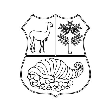 Yakın çekim retro kırmızı renk Land City onur günü birleşme günü palmiye yaprağı arması beyaz metin alanı. Yazdırma satırı web sanat lama özgürlük barış ticaret seçin spor birimi çıkartması mühür heraldry kart seti