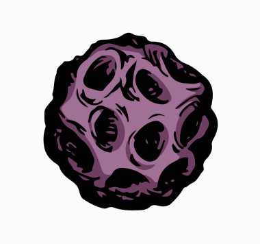 Vektör çizimi. Gökyüzünde küçük bir göktaşı