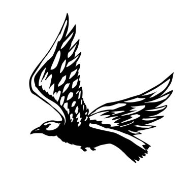 Vektör çizimi. Büyük uçan kuş