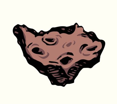 Vektör çizimi. Gökyüzünde küçük bir göktaşı