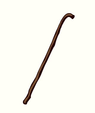 Kutsal İncil 'in büyüğü Musa' da Tanrı inancı var. Bilge, sihirli, düzenbaz, el değneği, kol perisi. Siyah çizgi çizilmiş çizim, çizim logosu.