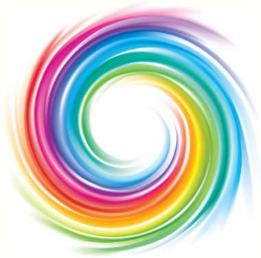 Modern eddy festival happy surfac vivid multi color range glossy curly dizzy shape border center spray ripple ring. Closeup view text space light glow white wash whirlwind symbol sign icon logo design