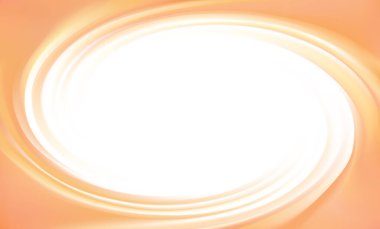 Vektör girdap dalgalanma zemin metin için yer ile. Güzel curvy sıvı yüzey yumuşak pişmiş toprak rengi. Daire saf taze tatlı yumuşak karışım havuç, kavun, kabak, kayısı ve limon tatlı şurup