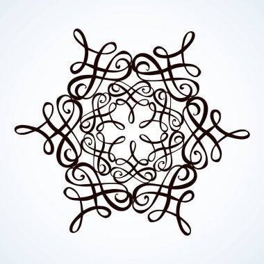 Eski sevimli romantik kitap kurdelesi kıvrımlı fiyonk etiketi beyaz kağıt arka planda izole edilmiş. Freehand siyah mürekkep ana hatlarıyla çizilmiş kıvrımlı köşe çizimi sanatsal kırsal kıvrımlı karalama tarzı.