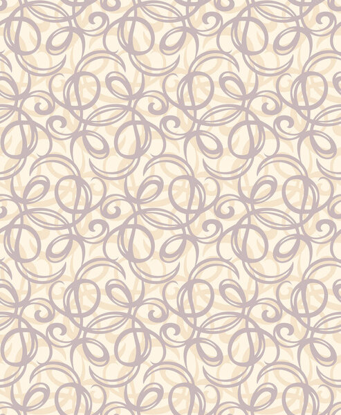 Старый романтический желтый круглый круглый вихрь ленты нить петли лук узел открытия на легкий крем любви. Бледно-серый кудрявый эскиз в стиле арт-ретро curlicue dodle classic whorl deco