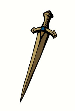 Vektör çizimi. Büyük eski kılıç.