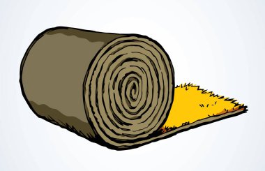 Kıvrımlı lüks VIP makarası beyaz kağıt metin alanının üzerinde uzanıyordu. Eski sanat karikatür baskı tarzında ana hatları çizilmiş düz dekoratif yatak yastığı logosu tasarımı konsepti. Yakın görünüm