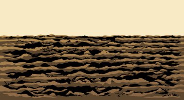 Vektör çizimi. Eski pullu toprak