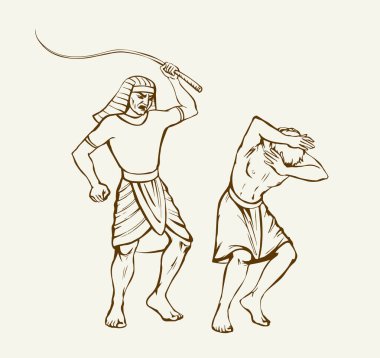 Geçmişte Doğu Afrika 'da hapishane tehlikesi vardı. Çaresizlik içindeki Yahudi adam ayağa kalktı. Stres korkusunu yendi. Siyah el geçmişe çekildi güçlü insan dövüşçü kamçı kayışı alet stoğu sanat savaş tehdidi sembolü çizimi