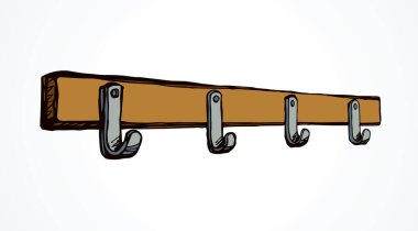 Beyaz salonun arka planında eski ahşap tahta pano dekoru. El çizimi siyah mürekkep desenli obje amblemi. Metin için uzaya retro sanat karikatür tarzı çizilmiş. Kapalı tutucu resim grafiği