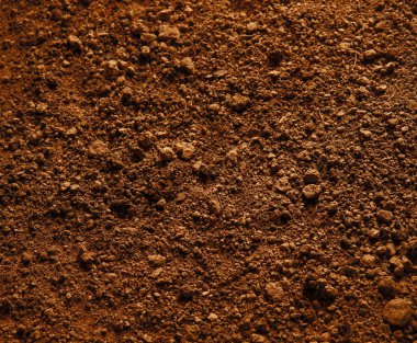 Grungy old blank bad wet distress dark red thirst turf terra path way text space. Close up top detail macro view broken dry mire clod eco waste fertile plant thirsty barren steppe famine desert lawn clipart